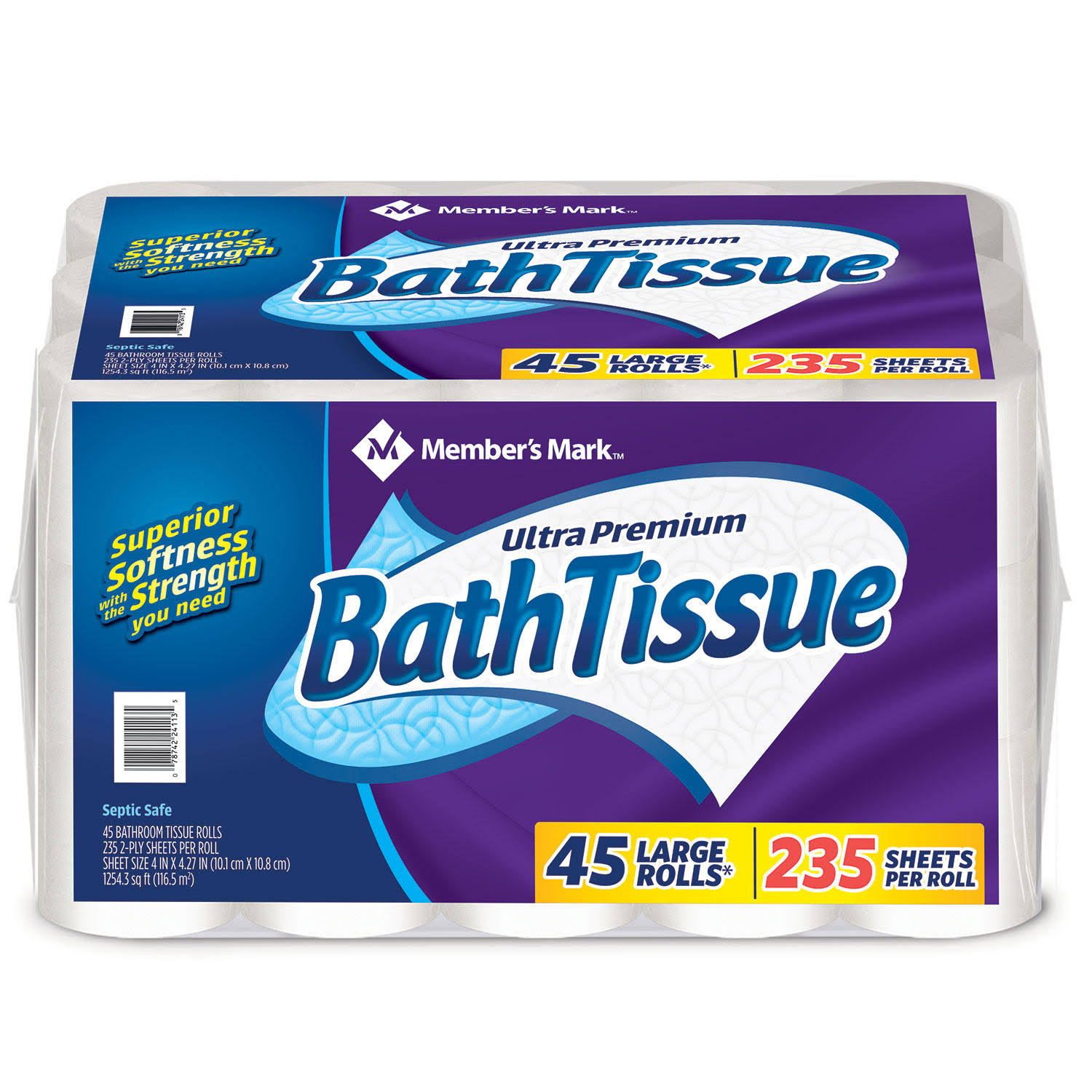 Member's Mark Ultra Premium Bathroom Tissue Large Rolls - 45 Each