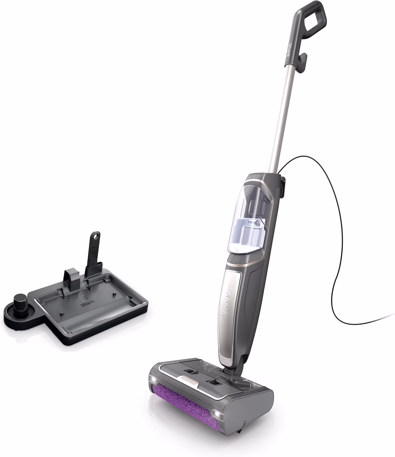 Steam Pickup 3-in-1 Steam Mop Picks Up Debris, Deep Scrubs, Steam Sanitizes All At Once, Lightweight Steam Cleaner for Home with Sealed Hard Floors like Hardwood, Tile Laminate, SD201