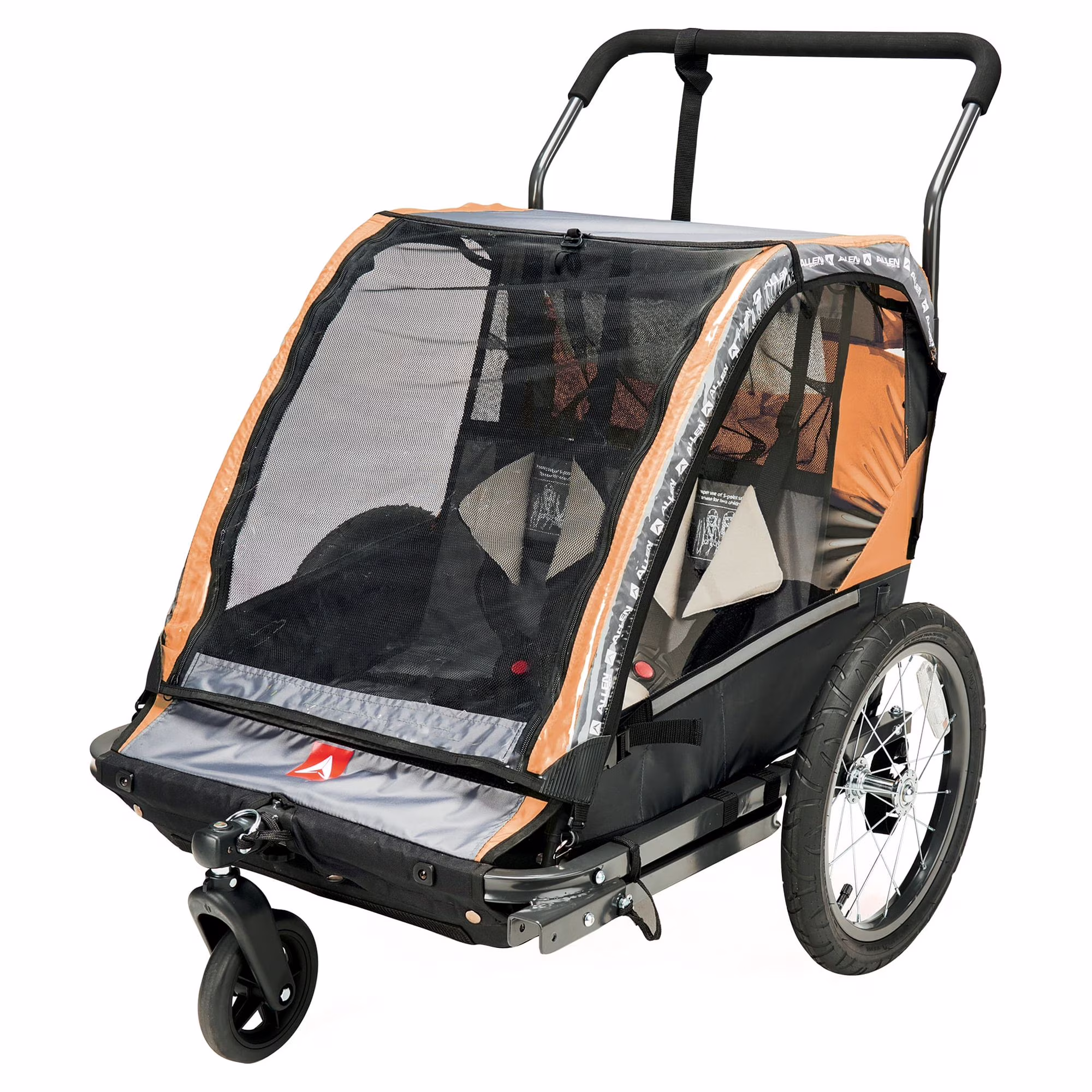 Allen Sports Deluxe 2 - Child Bicycle Trailer & Stroller, Model AS2, Green