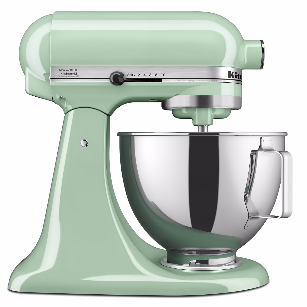 Deluxe Series 4.5 Quart Tilt-Head Stand Mixer with Stainless Bowl, Contour Silver, KSM97CU(Contour Silver) - Image 5