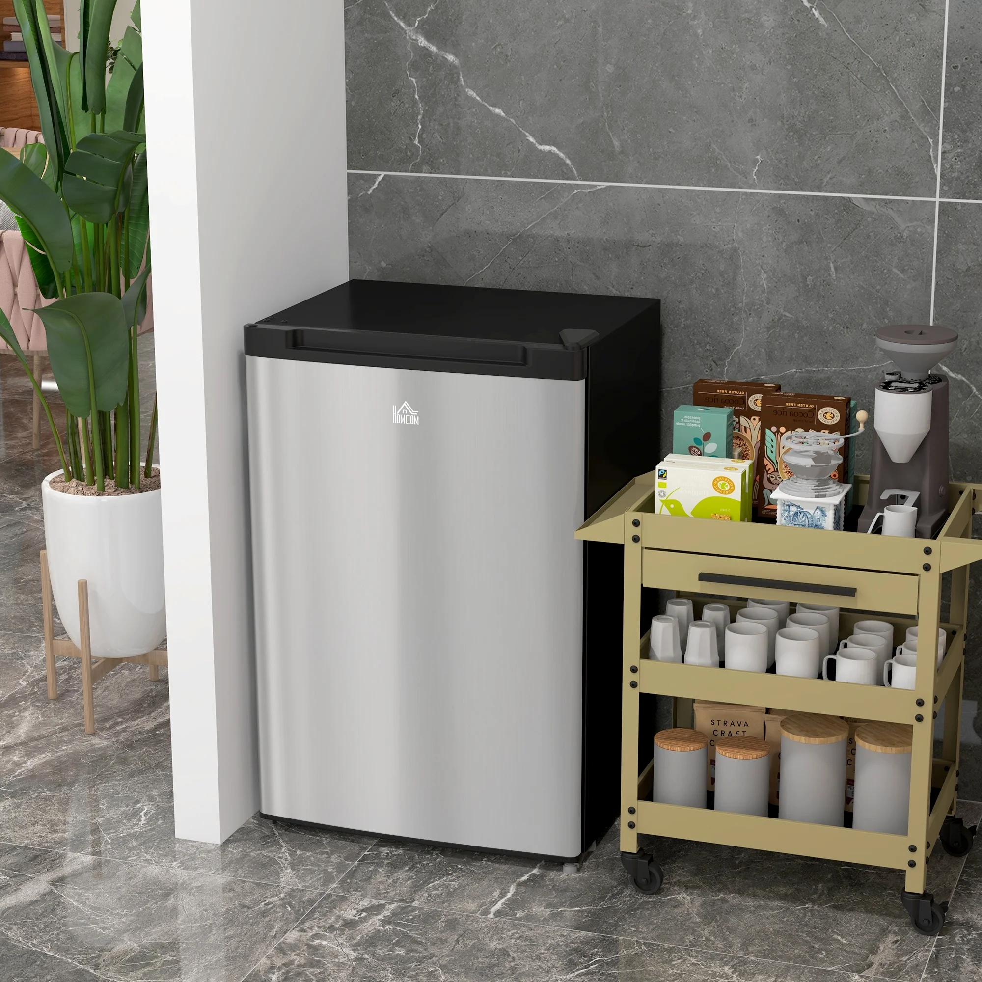 Upright Freezer, 3.0 Cubic Feet Compact Mini Freezer with Reversible Single Door and Adjustable Thermostat, Small freezer for Home, Dorm, Apartment, Home Office, Silver - Image 6