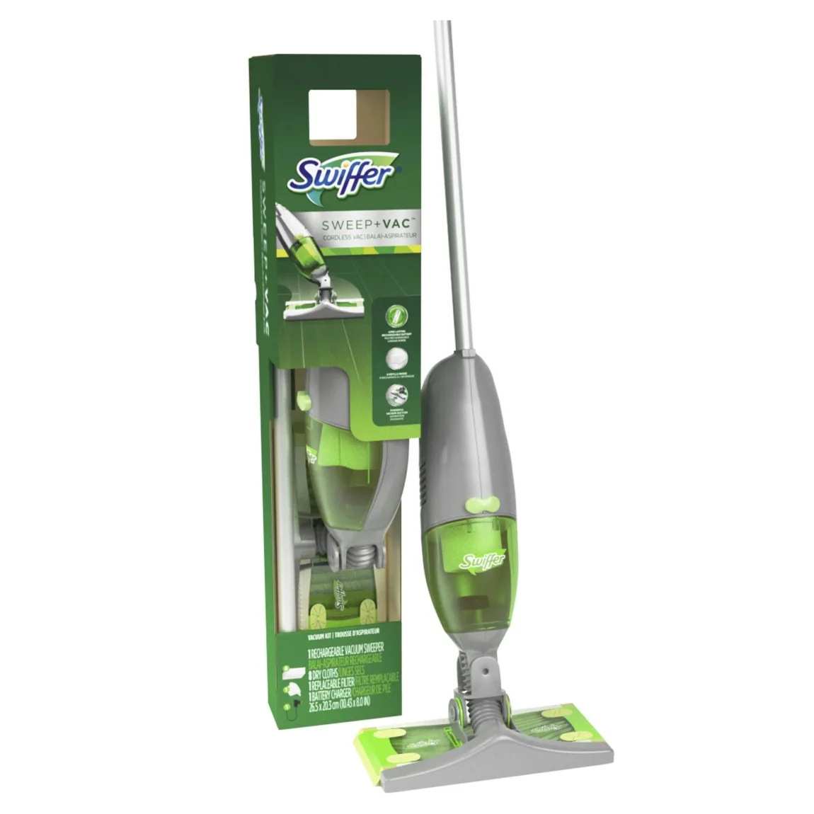 Kit aspirateur Swiffer, balai + aspirateur, sans fil