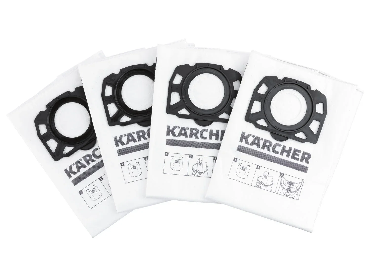 Krcher Lot de 4 sacs filtrants en non-tiss