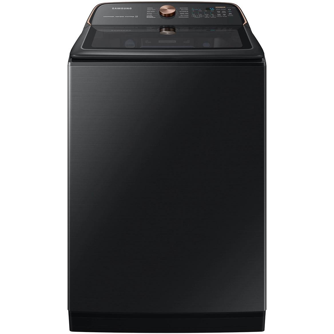 Samsung WA55A7700AV 5.5 Cu. ft. Brushed Black Smart He Top Load Washer with Auto Dispense