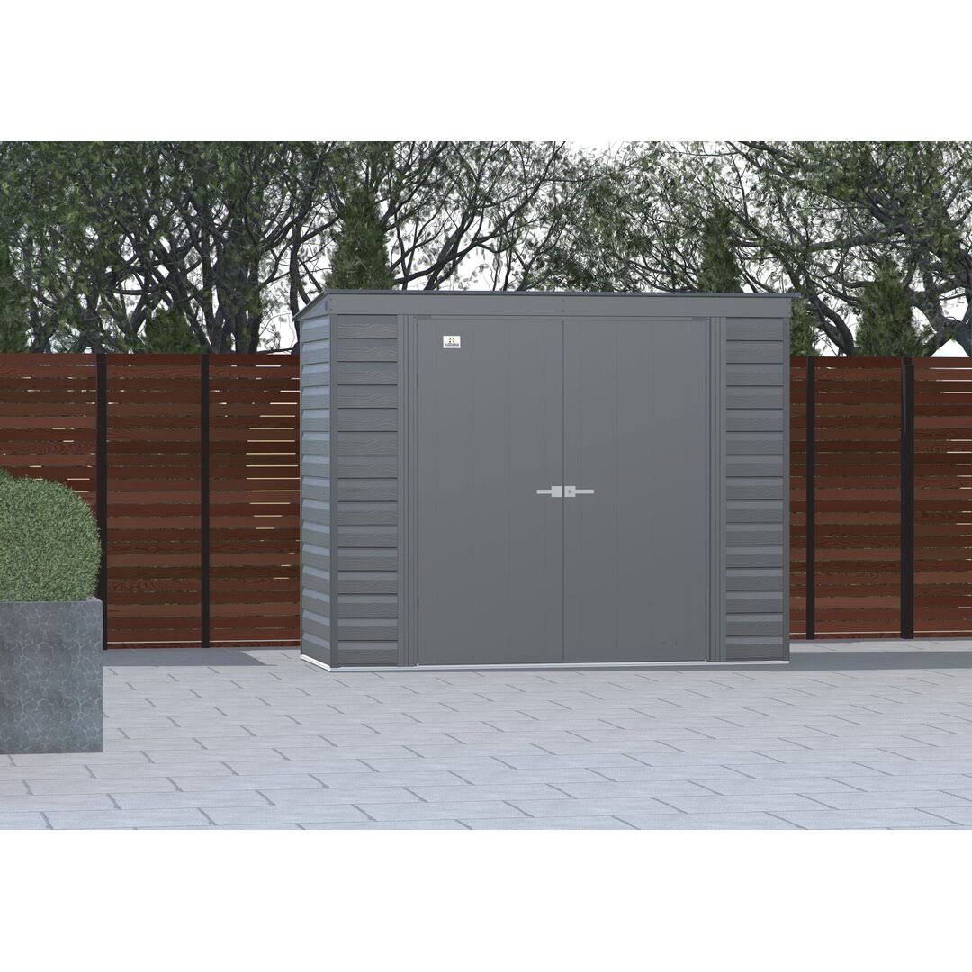 Arrow Select Steel Storage Shed 8x4 - Charcoal