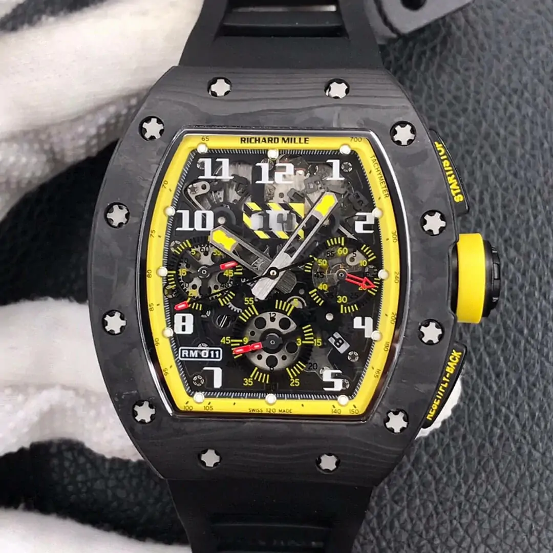 Richard Mille RM-011 KV Factory Black Rubber Strap