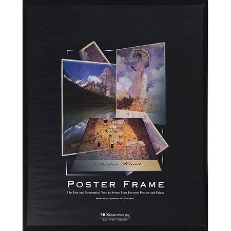 MCS Black Plastic Poster Size Frame with Corrugated Backing - 12x18