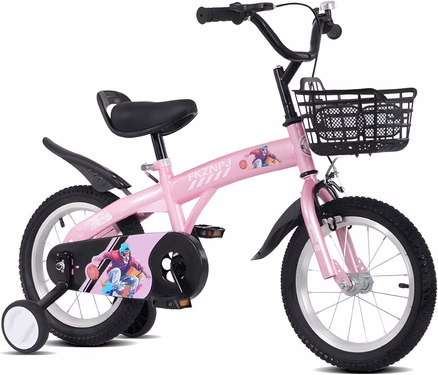 Girls Bike,20 Inch Kids Bike for 5-8 Years Old Children, Princess Style Kids Bicycle Adjustable Seat with Doll-Seat Basket Pink(Pink) - Image 3
