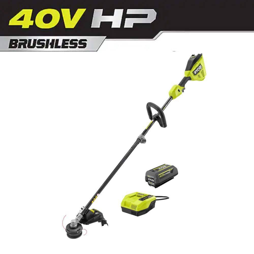 40V HP Brushless 16 in. Cordless Carbon Fiber Shaft Attachment Capable String Trimmer with 4.0 Ah Battery and Charger