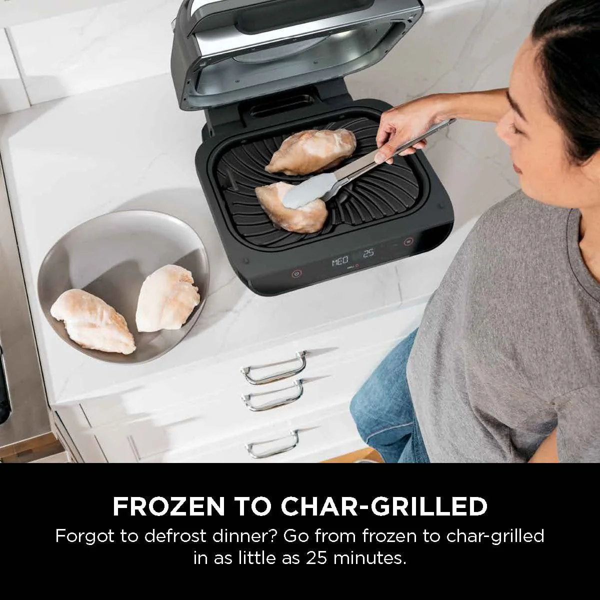 Foodi Smart XL 4-in-1 Indoor Grill with 4-Quart Air Fryer, Roast, Bake, and Smart Cook System, FG550 - Image 8