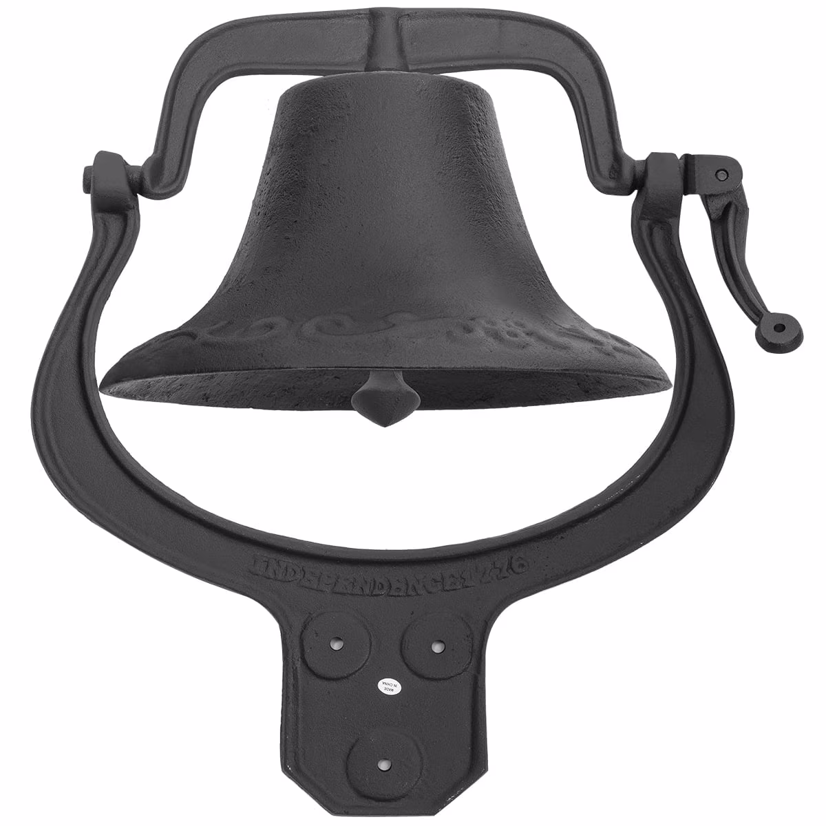 Xtremepowerus Vintage Dinner Bell Large Farmhouse Antique Bell Church Liberty School Large Church Bell, Black