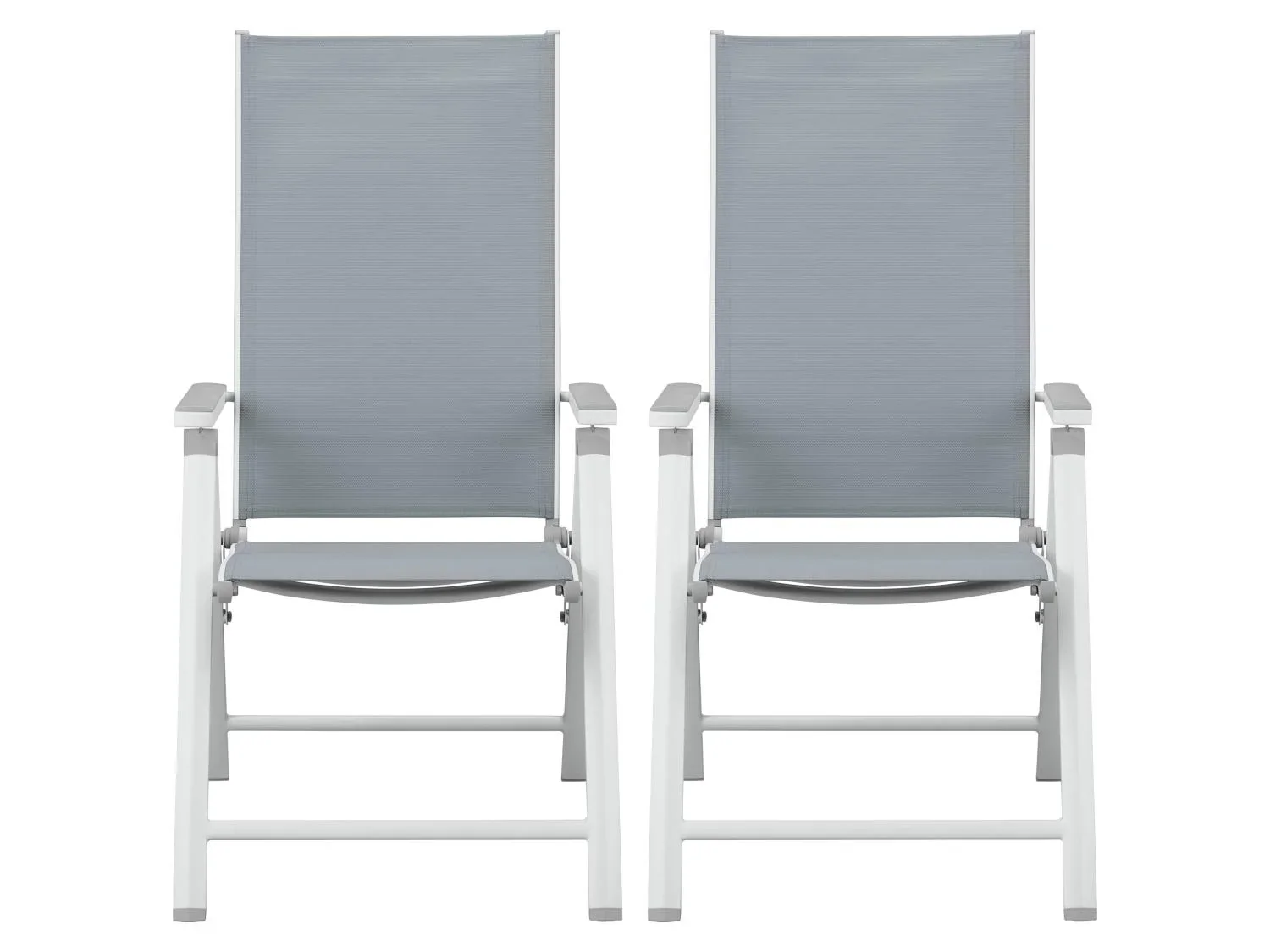 LIVARNO home Ensemble en alu  Houston , 5 pices - table extensible & 4 fauteuils pliants, blanc