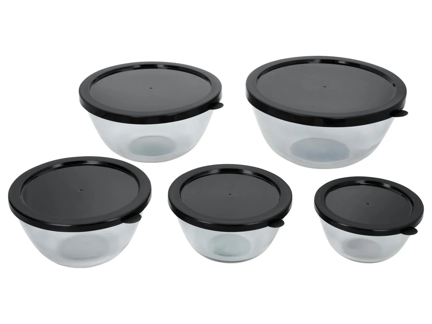 SILVERCREST Set de 5 botes de conservation en verre