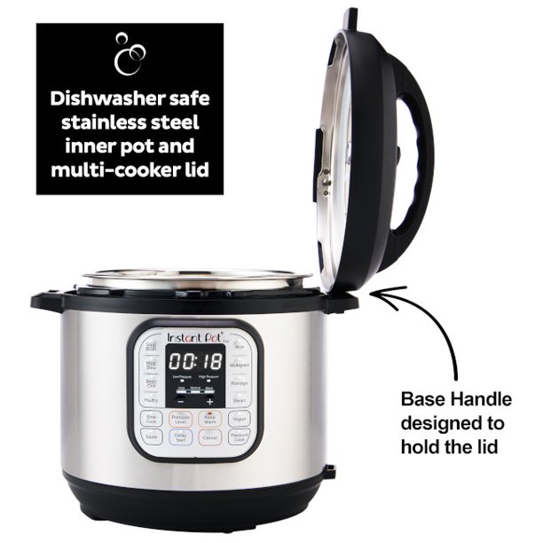 Instant Pot, autocuiseur électrique Duo de 6 litres, yaourtière 7 en 1, cuiseur vapeur, mijoteuse, cuiseur à riz et bien plus encore