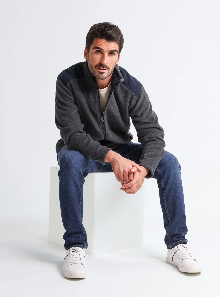 Polaire homme Gris Anthracite