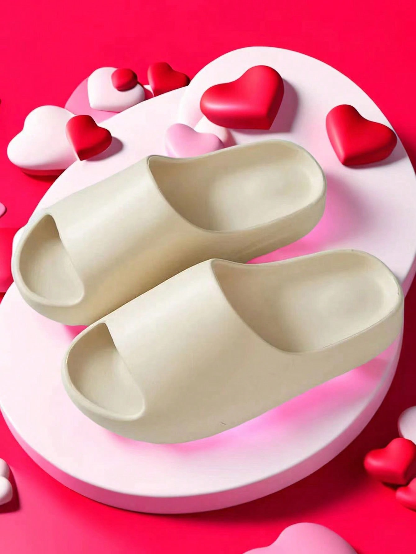 Sandales unisexes à semelles épaisses, chaussons souples pour couple, pour l'intérieur et l'extérieur, blanches