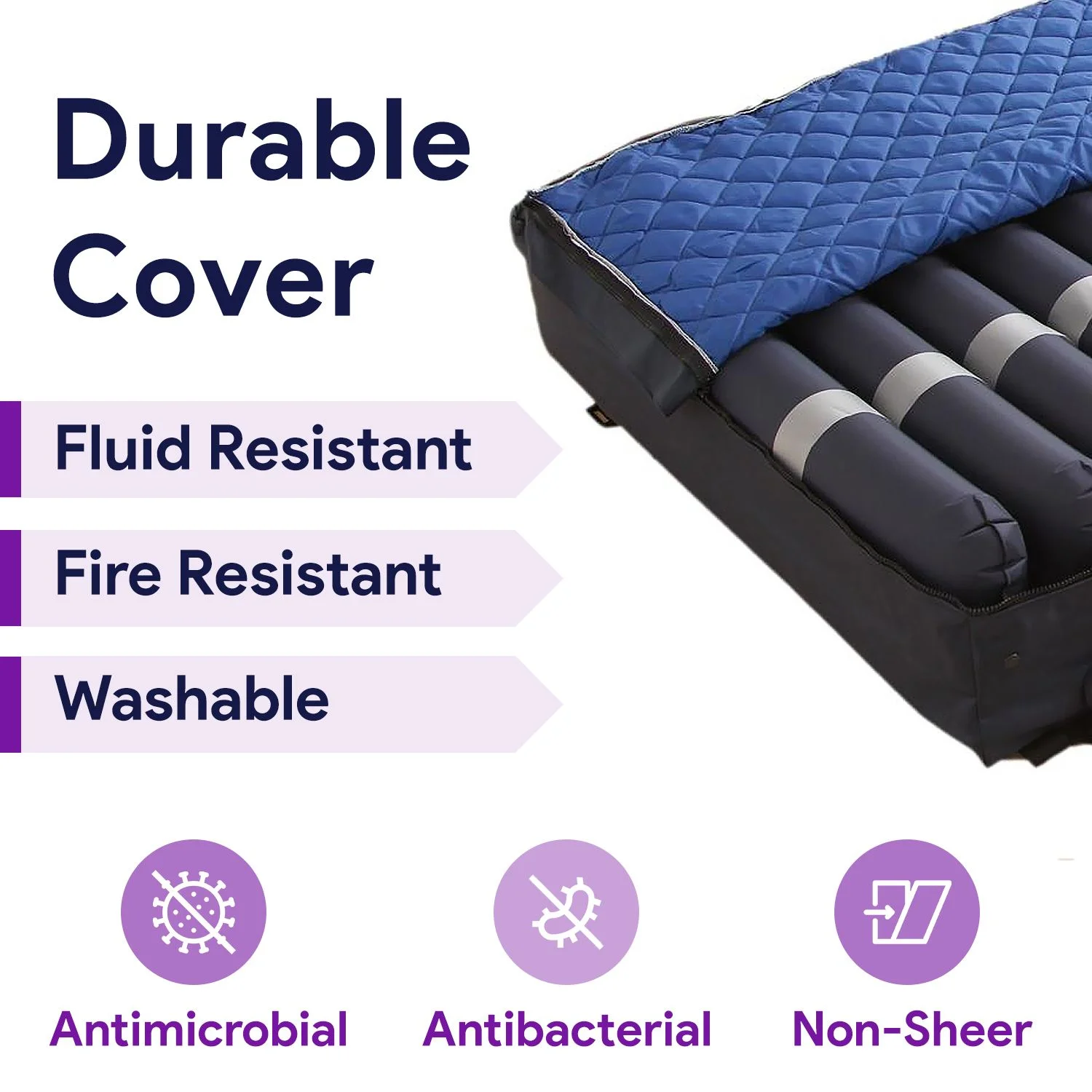 Low Air Loss Alternating Pressure Air Mattress with Pump Stages I III Bed Size: 36�� x 80�� Bed Thickness: 8 inch(Without Raised Rails) Image 9