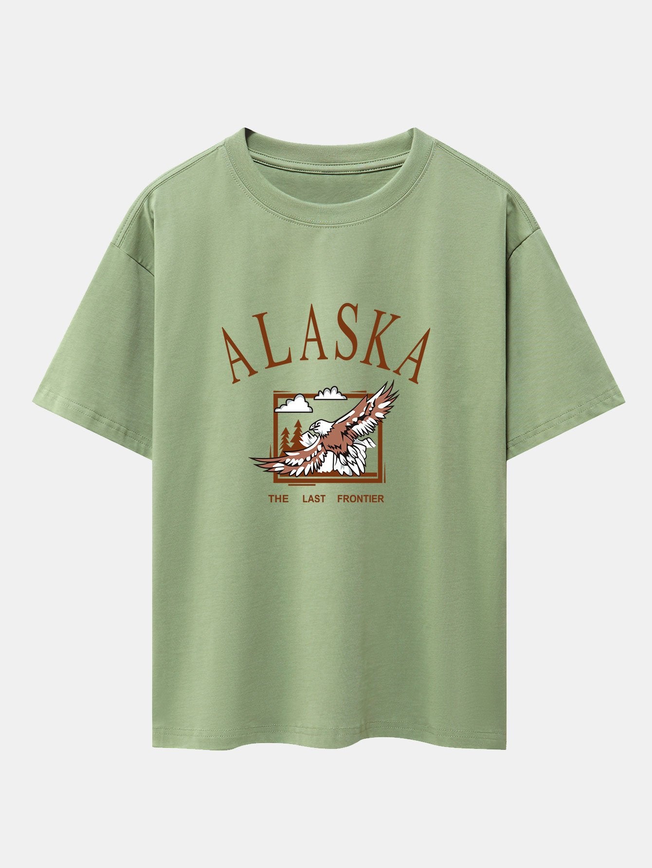 T-shirt oversize épais à imprimé aigle d'Alaska