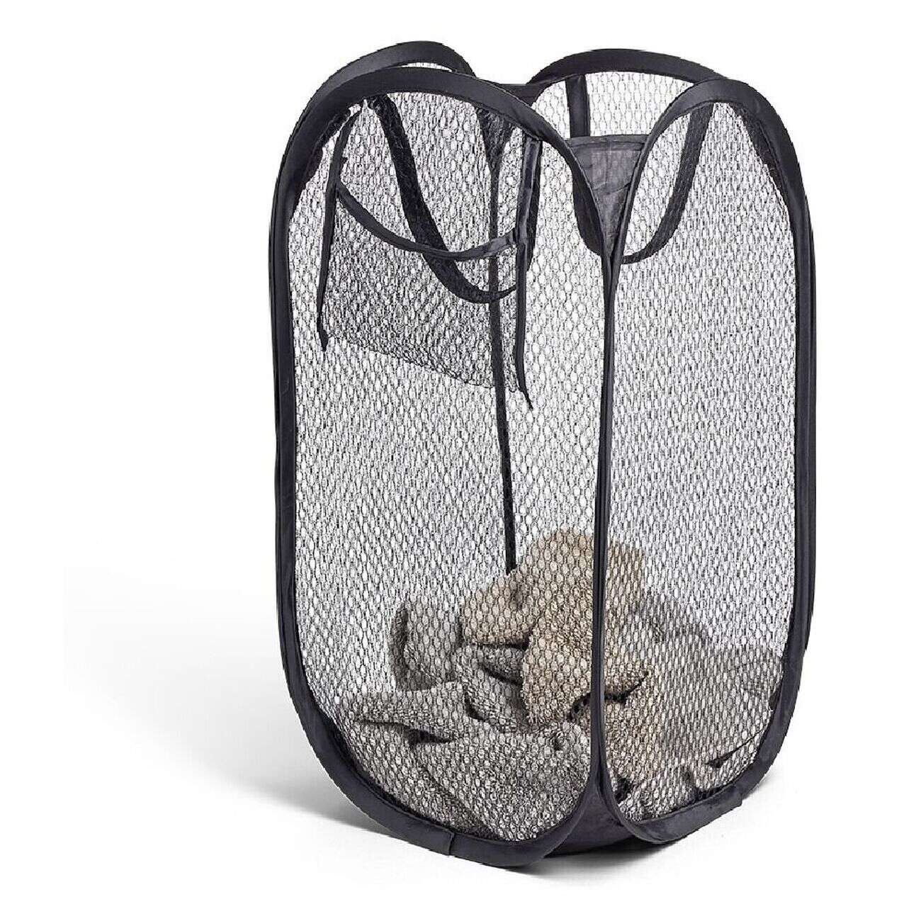 Panier à linge 20L pliable avec poignées 23,5x23,5x46,5cm