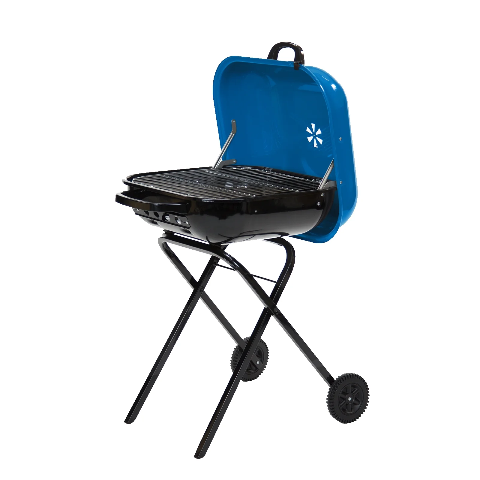 Walk-A-Bout Portable Charcoal Grill in Blue - Image 5