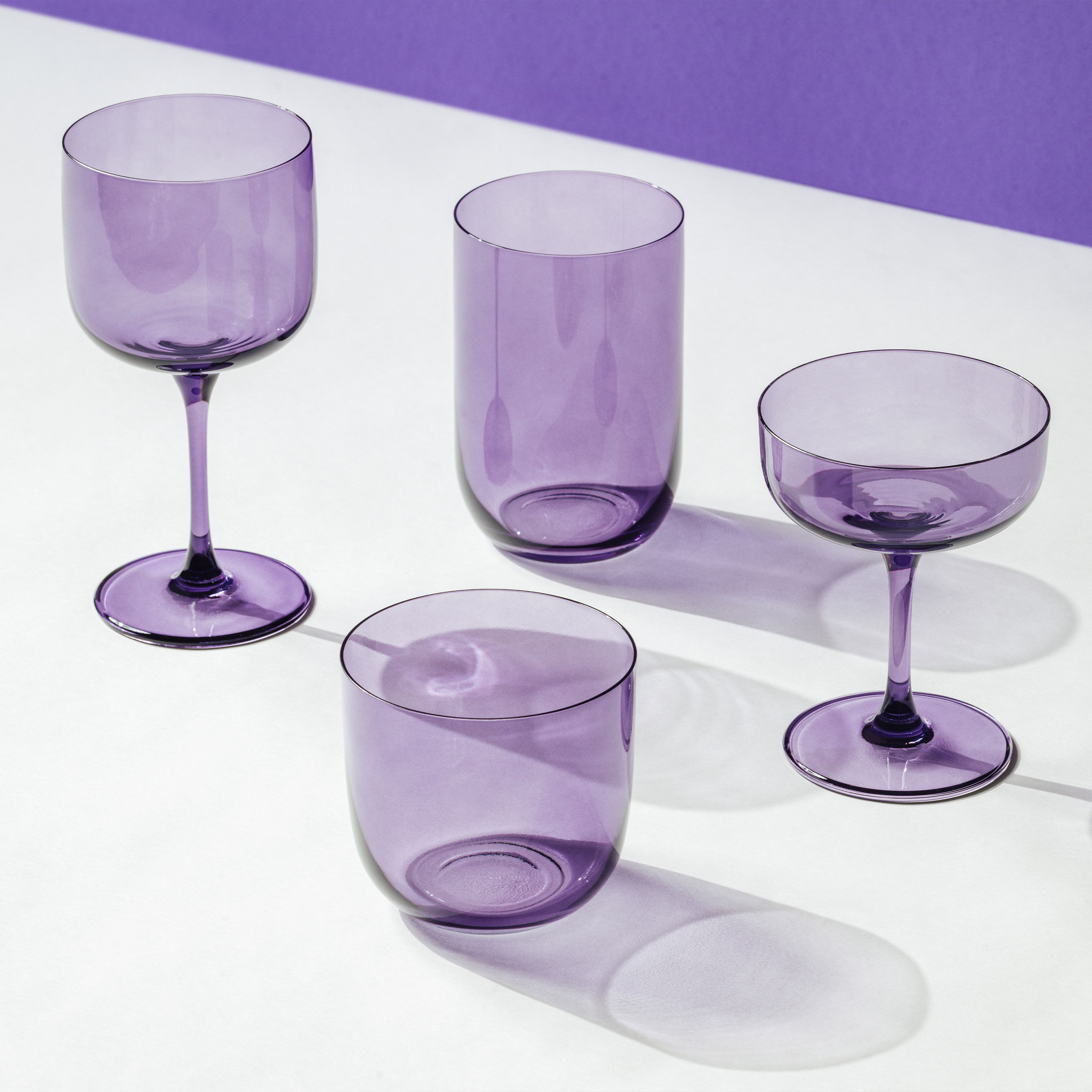Like Glass Water glass - Purple, 6.8 oz, glass