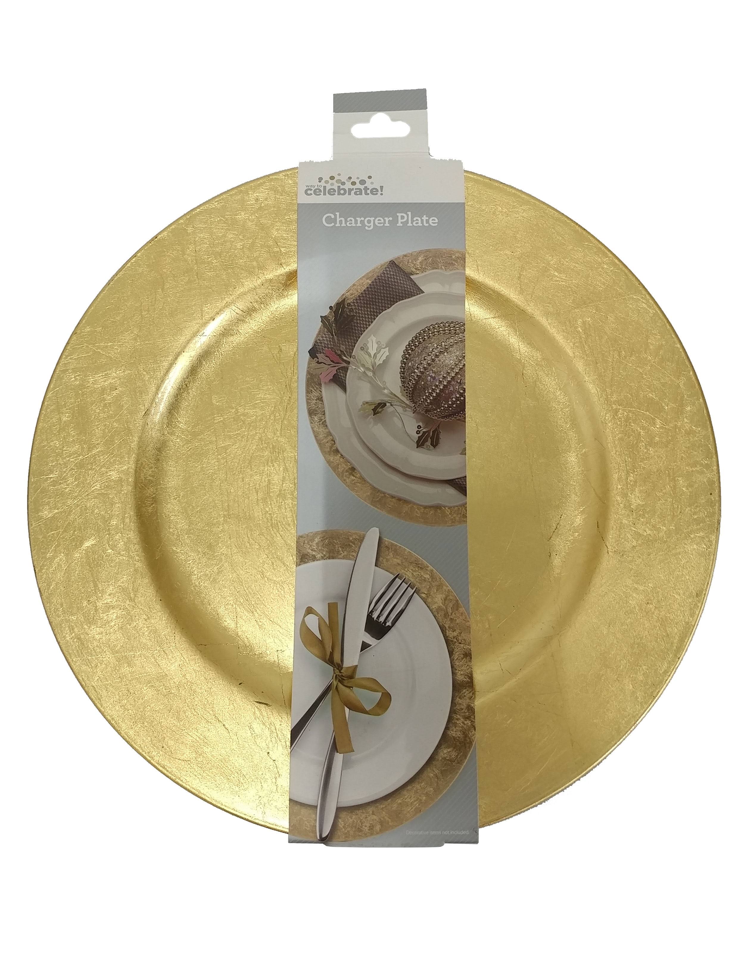 Way to Celebrate! Gold Round Charger Plate - 12 in