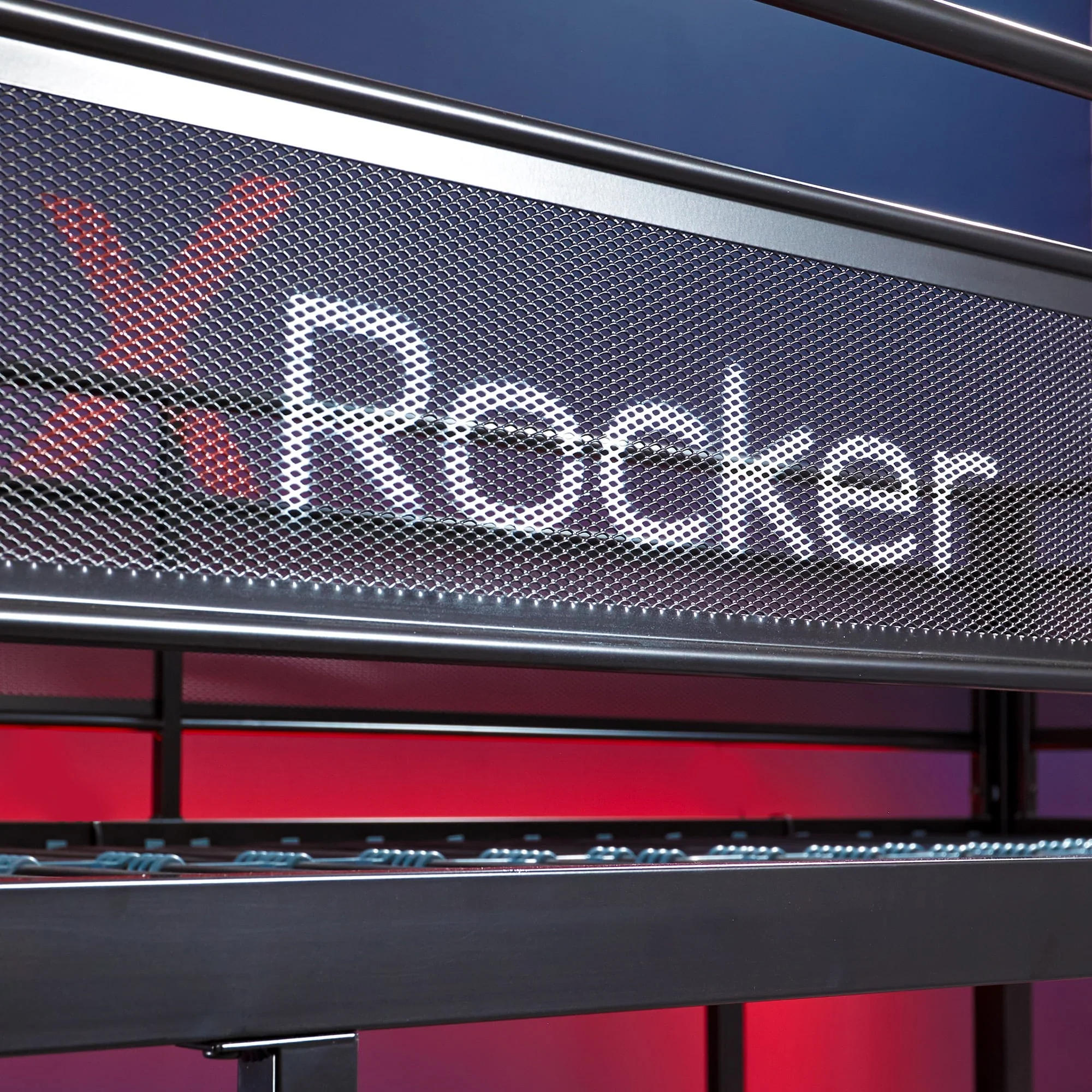X Rocker Fortress Gaming Bunk with Desk and Shelves, Twin, Black/Red, Loft Bed, Children, Teen Image 2