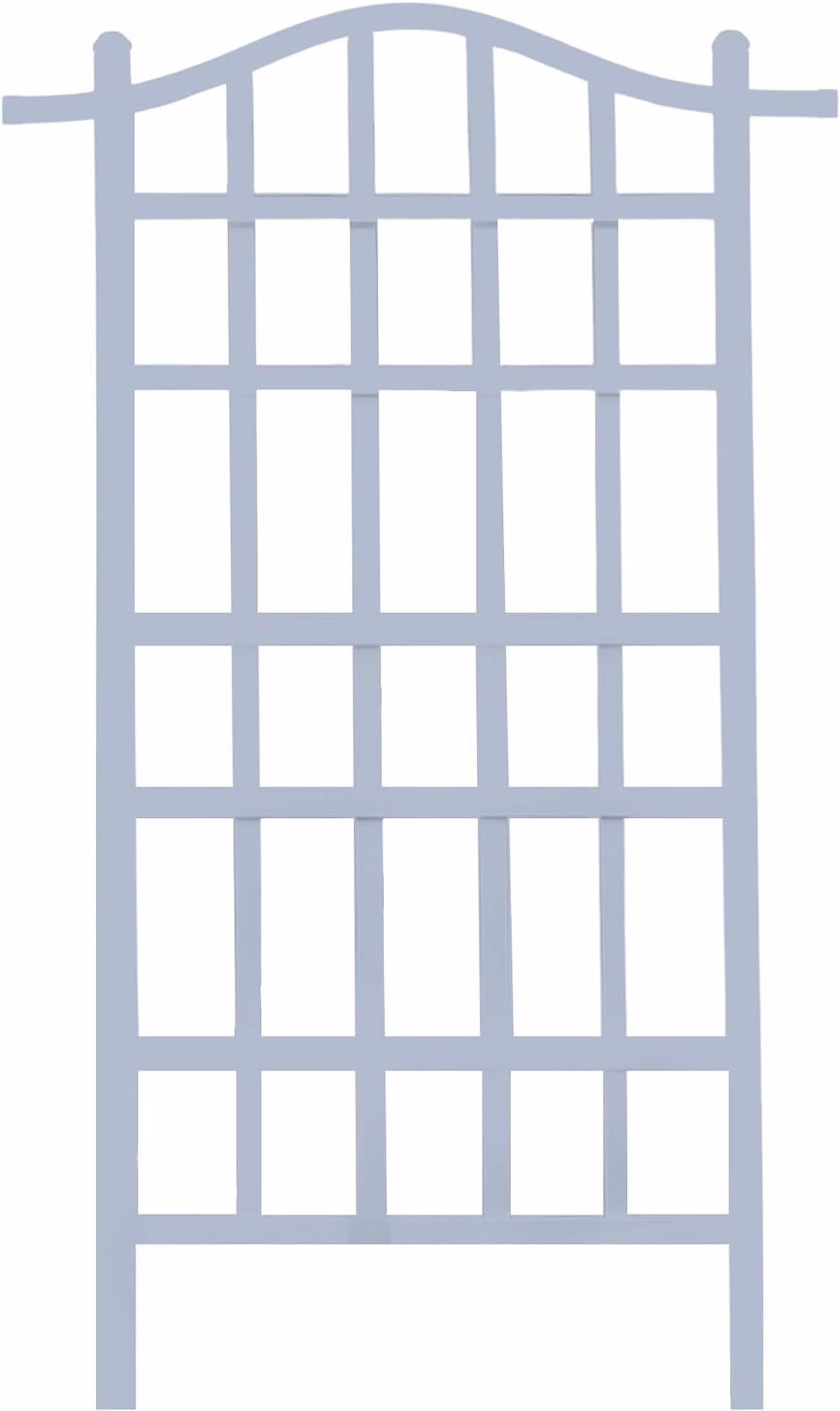 Dura-Trel Melrose 35 x 75 Inch Indoor Outdoor Garden Trellis Plant Support for Vines and Climbing Plants, Flowers, and Vegetables, White