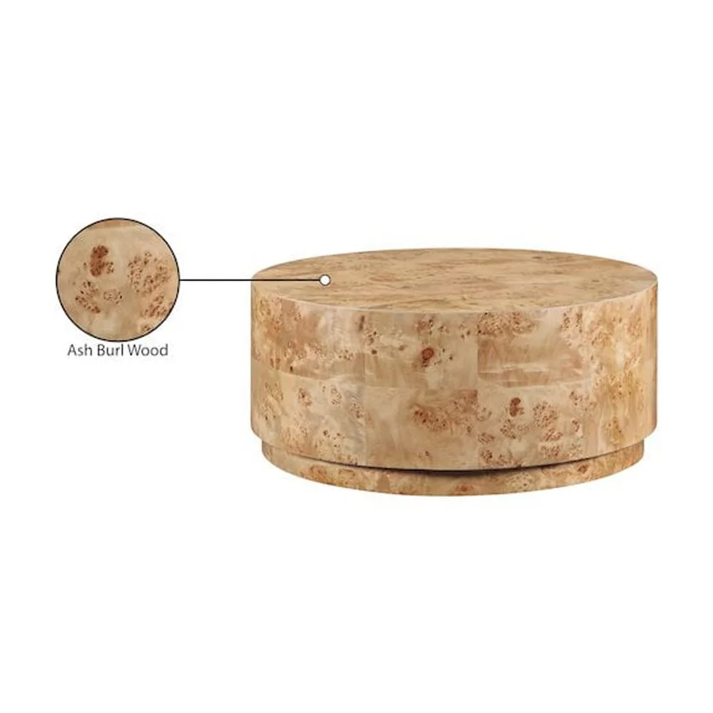 Meridian Furniture Burl Natural Ash Coffee Table