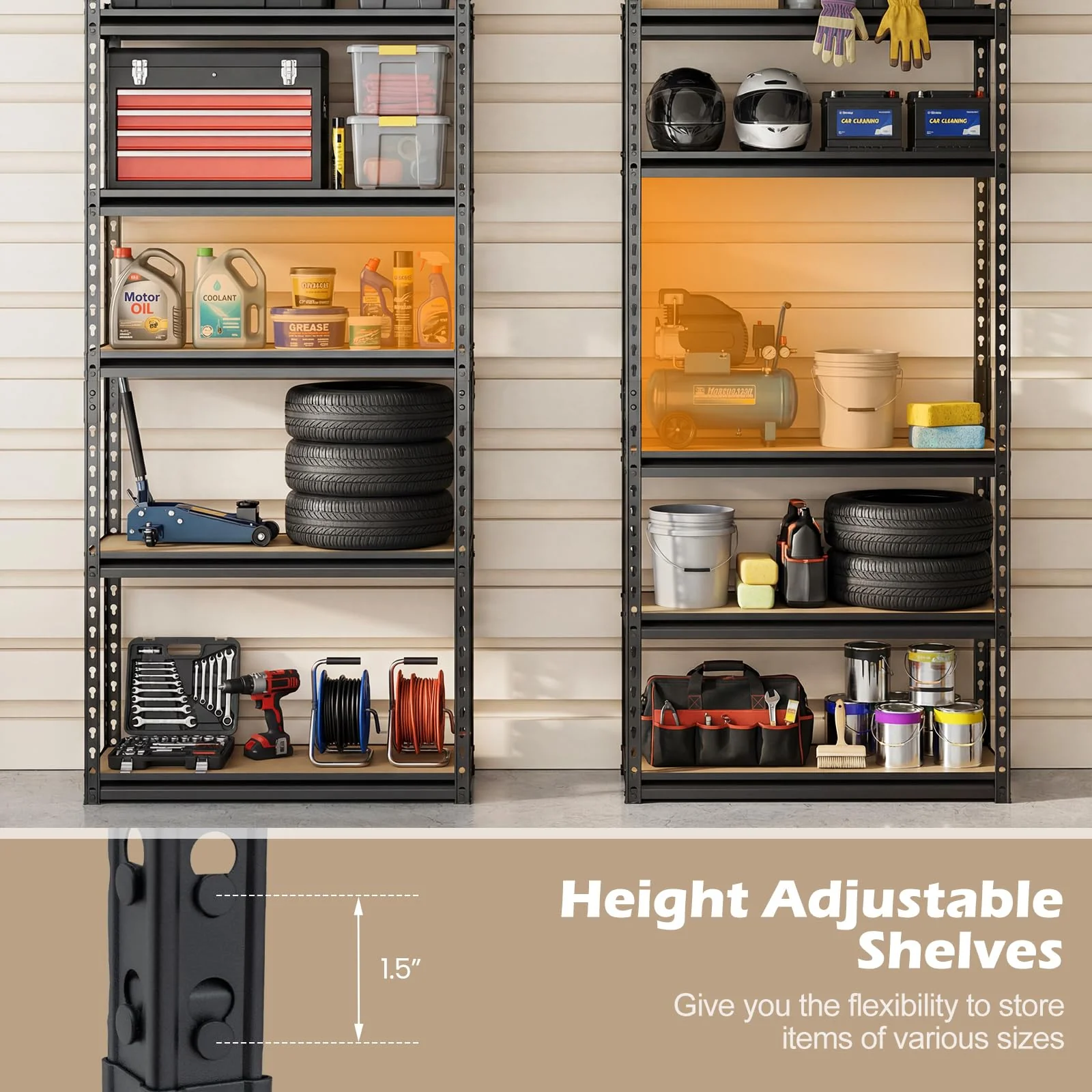 Tangkula 5-Tier Heavy Duty Garage Shelving Units w/Adjustable Utility Rack (30