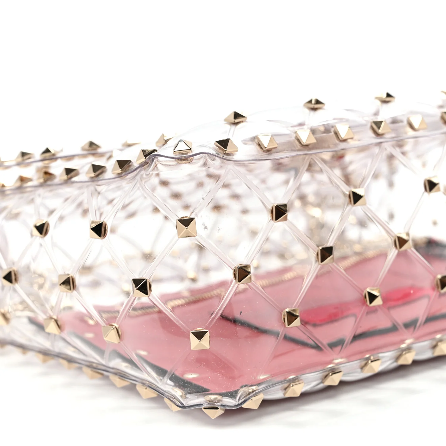 PVC Medium Rockstud Spike Shoulder Bag