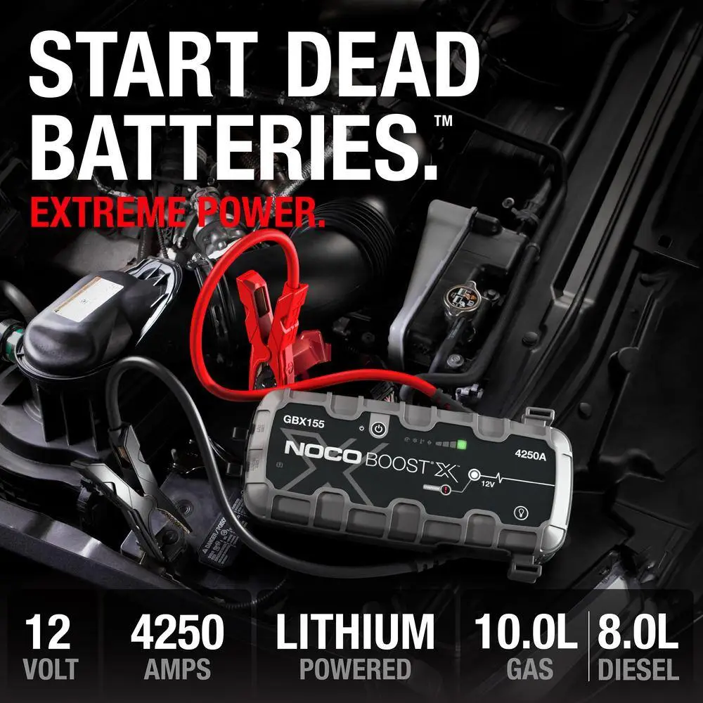 Démarreur de batterie au lithium NOCO Boost X 12 volts 4250 ampères GBX155