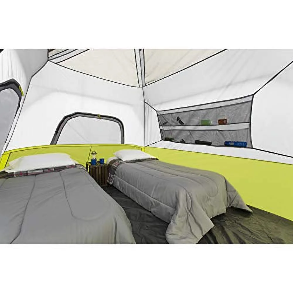6 Person Instant Cabin Tent with Wall Organizer (Gray) - Image 4