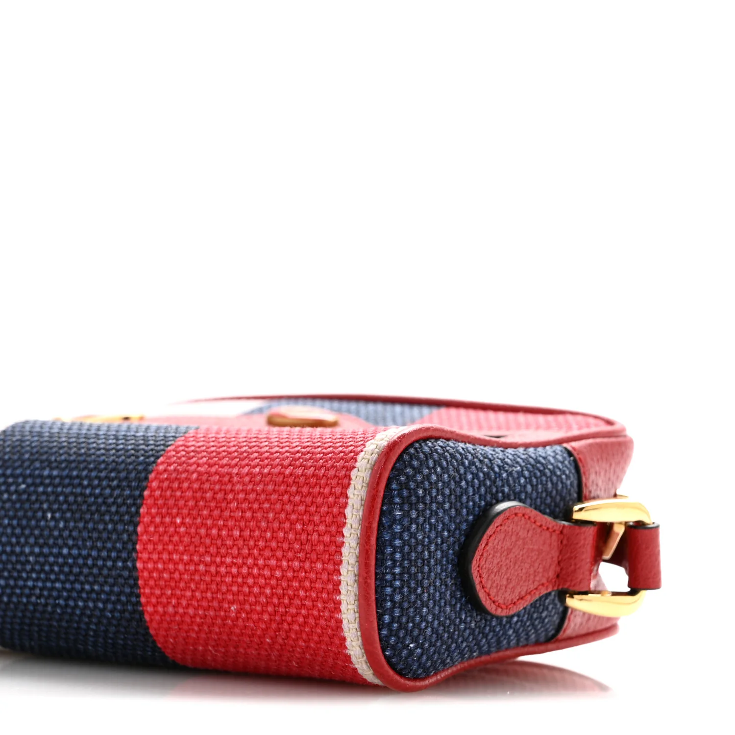 Canvas Sylvie Stripe Mini Ophidia Camera Bag Mystic White Hibiscus Red Maritime
