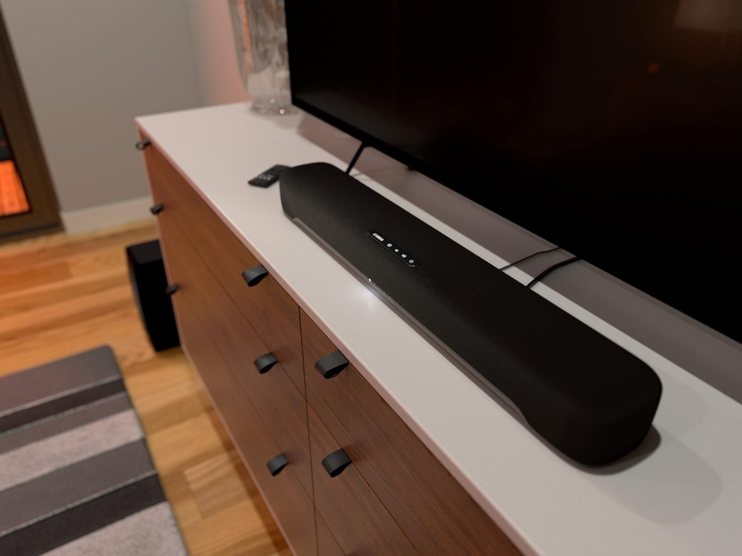 Yamaha Audio SR-C30A Compact Sound Bar with Wireless Subwoofer and Bluetooth  Black