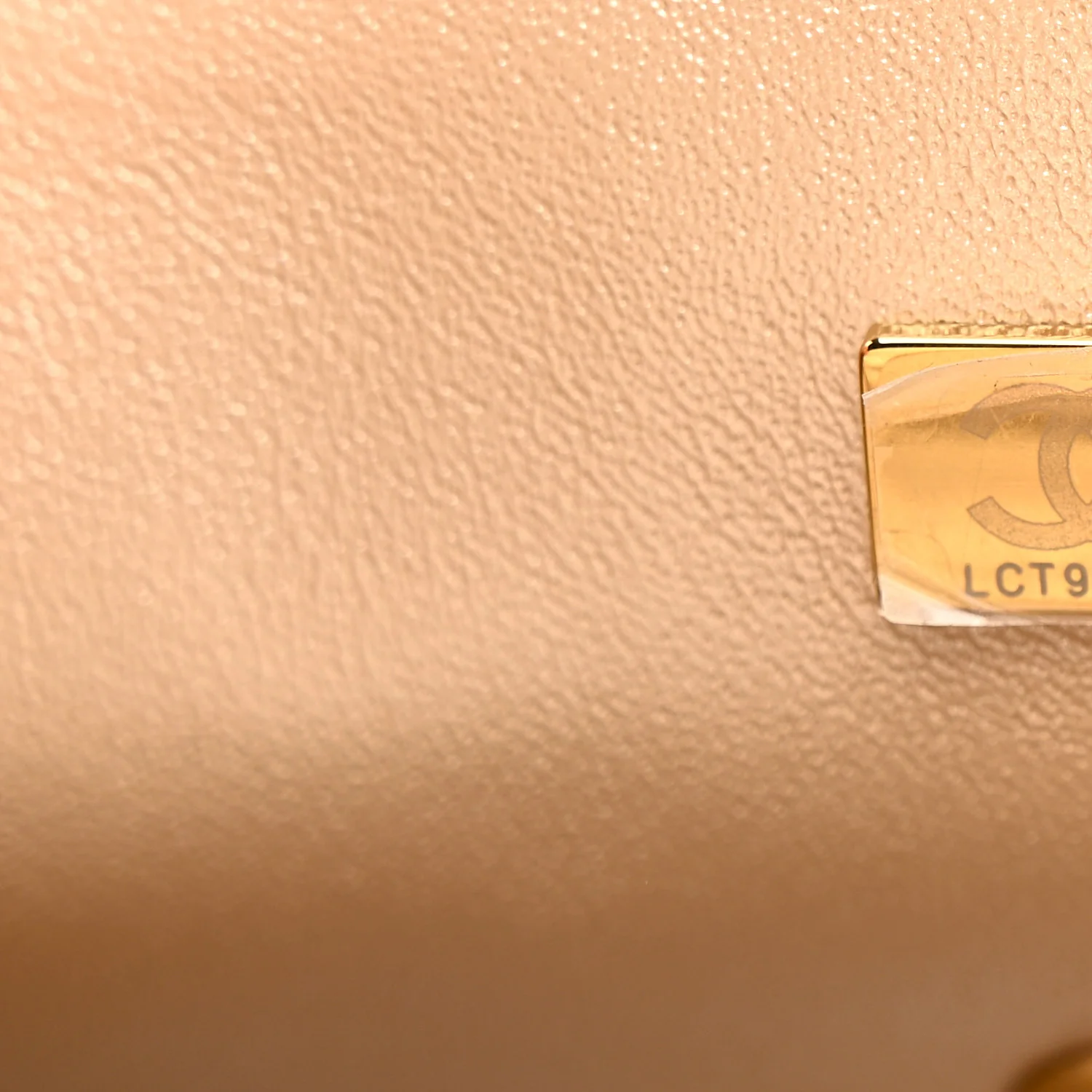 Metallic Goatskin Quilted Mini Rectangular Flap Gold