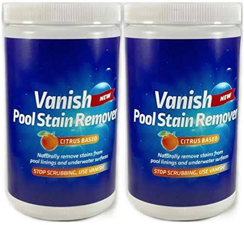 Bosh Chemical Vanish Pool & Spa Stain Remover 2 Pack (4LBS)- Natural Safe Citrus Based, Works Excellent On Vinyl, Fiberglass, and Metals, Removes