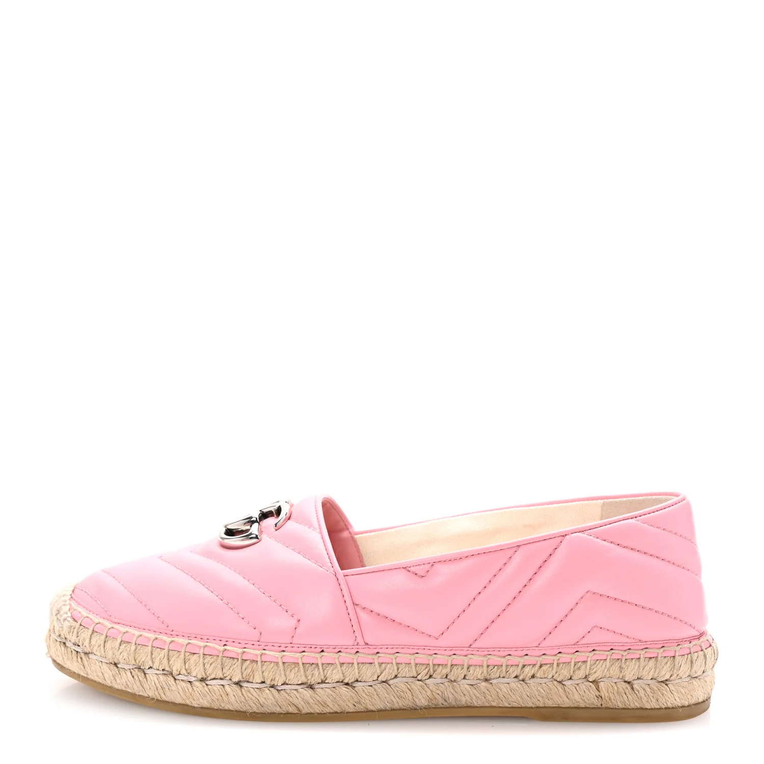 Nappa Matelasse GG Marmont Espadrilles 38.5 Wild Rose
