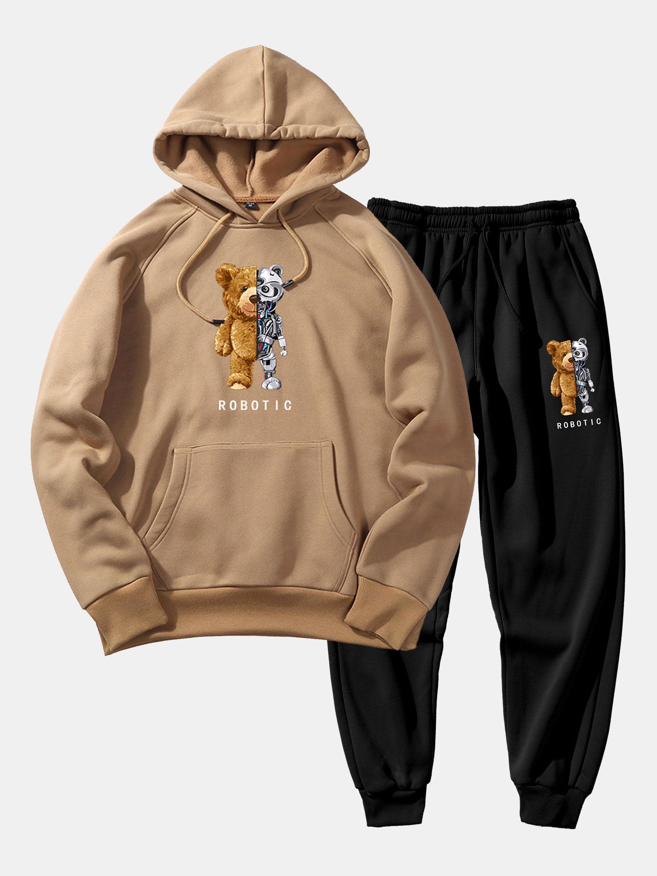 Sweats à capuche et pantalons de jogging à motif ours robot