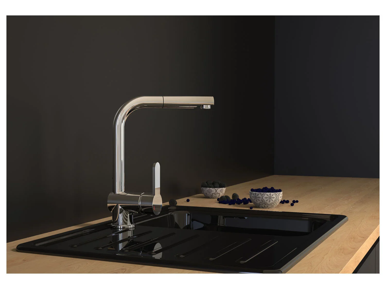 Schtte Mitigeur basse pression LONDON, avec jet rtractable
