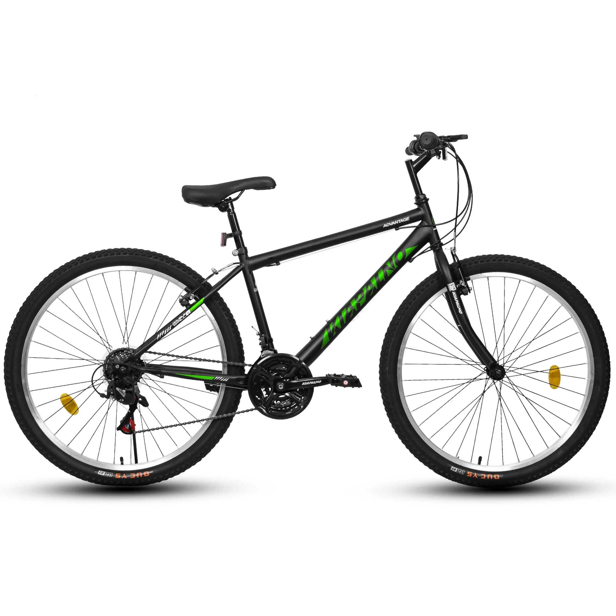 24 Inch Mountain Bike for 10+ Years Old, 21 Speeds Commuter Bike with V Brake and Steel Frame, Rigid Suspension MTB Bicycle for City Trail Beach Snow, Black-Red