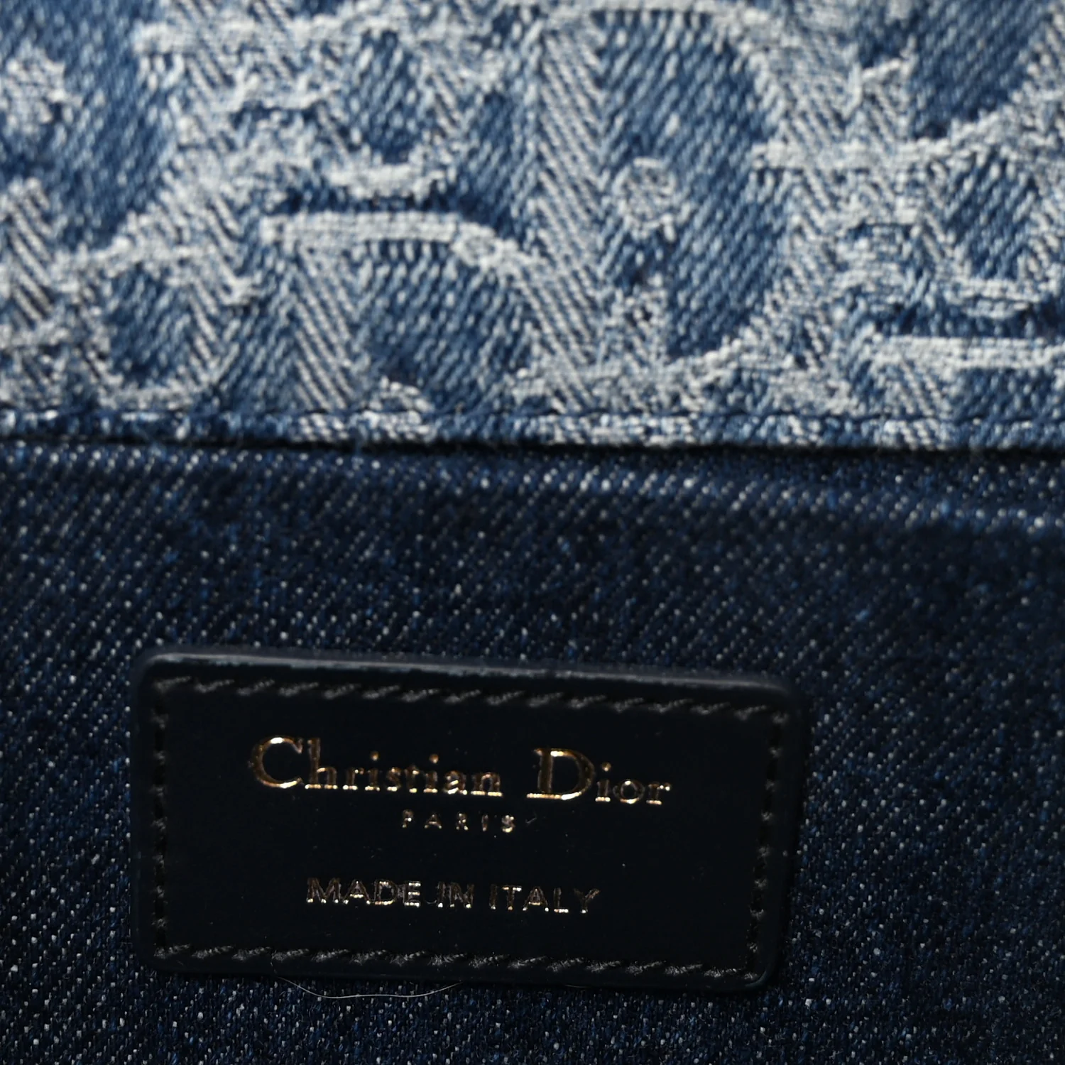 Denim Oblique 30 Montaigne East West Chain Flap Bag