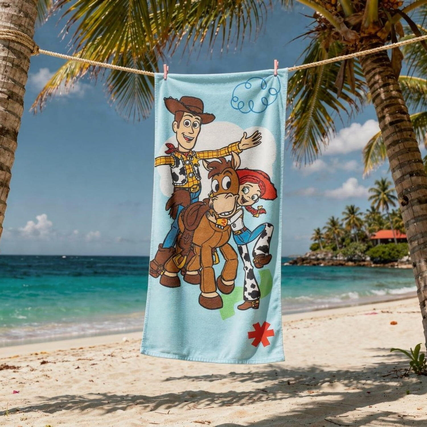 Toy Story Kindness Club Kids Beach Towel, Cotton, Multicolor - wanlinfang