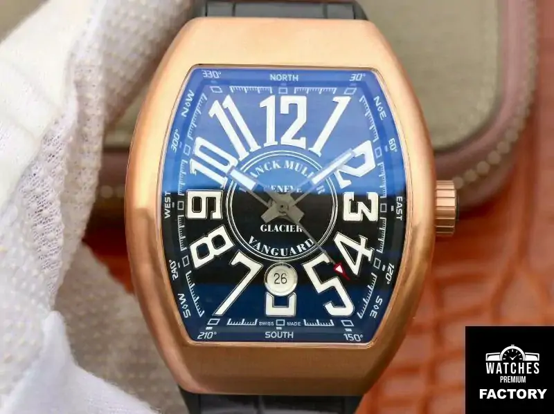 Franck Muller Vanguard V45-02 18K Rose Gold Black Dial