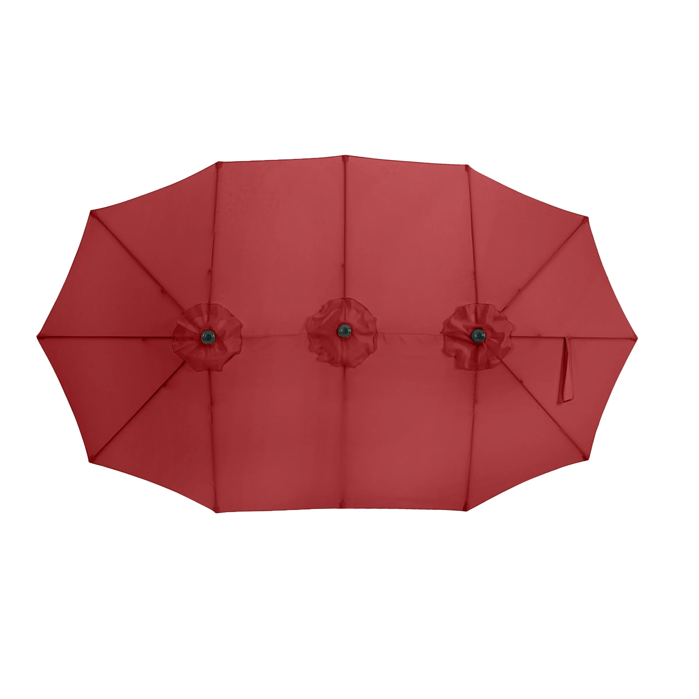Pure Garden 15 Ft Double Patio Umbrella �?XL Sunshade with Hand Crank, Beige