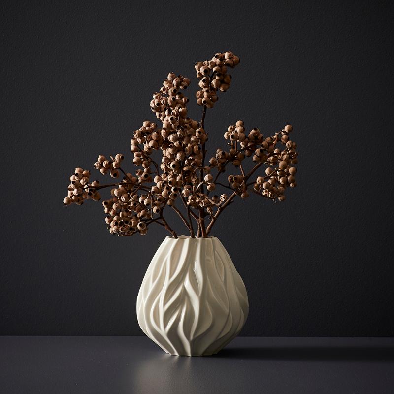 Flame vase 19 cm hvit