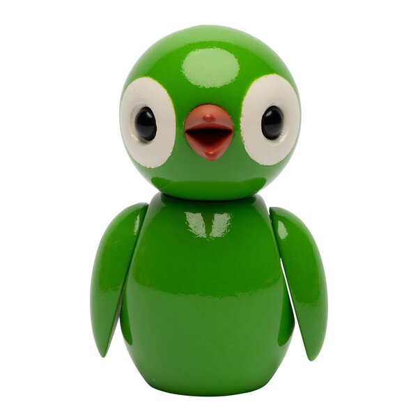 Spring Birds trefigur 6,5 cm grateful green