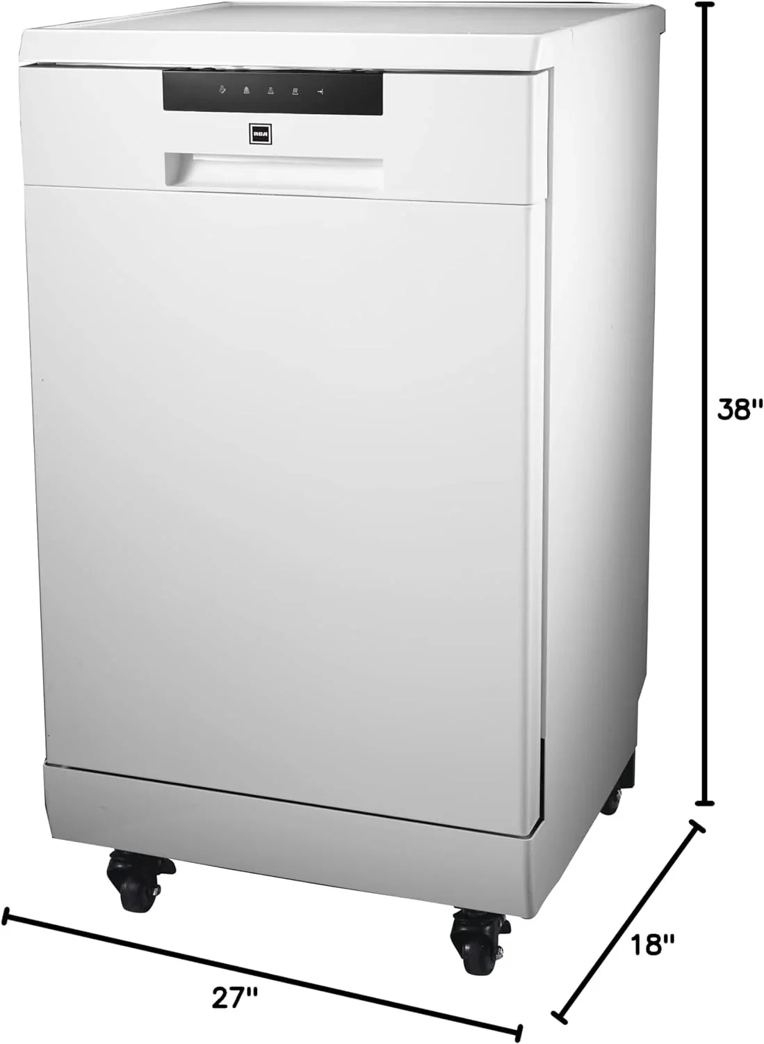 Portable Dishwasher, 18IN Wide, 8 Place Settings Capacity, White