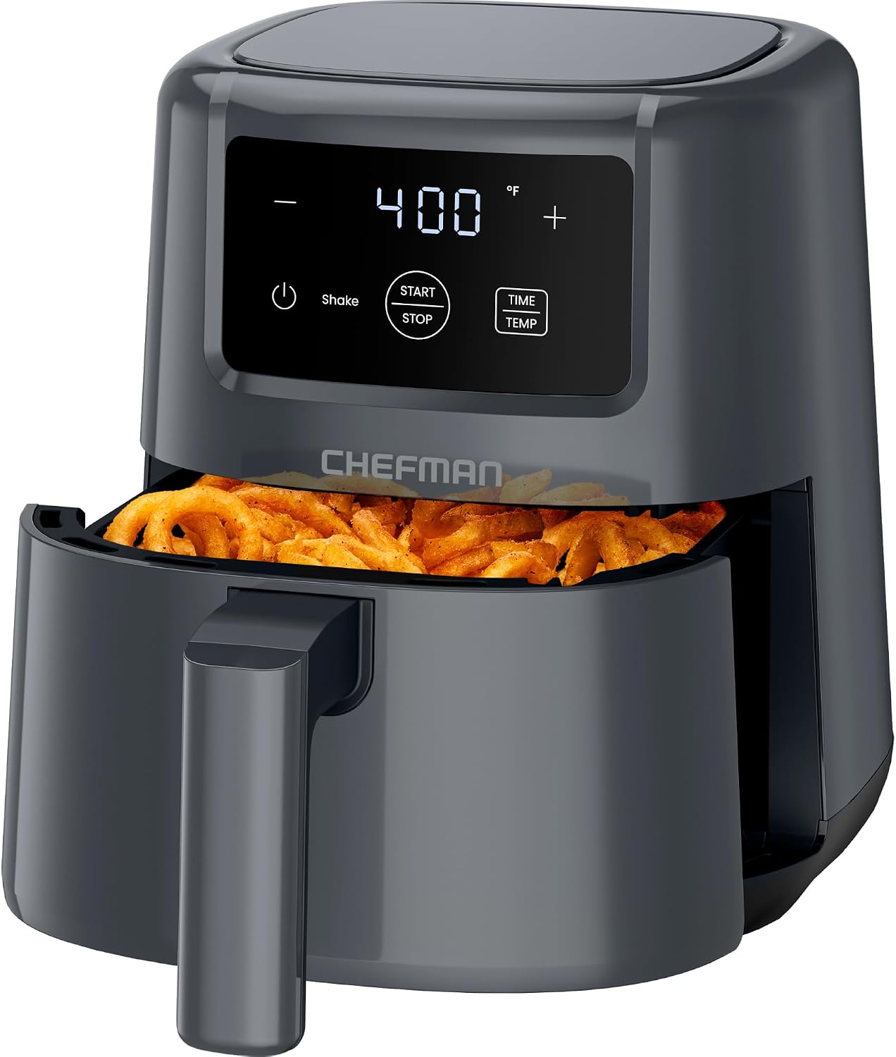 CHEFMAN 2 Qt Mini Air Fryer – Digital Space-Saving Compact Air Fryer with Nonstick and Dishwasher Safe Basket, Quick & Easy Meals in Minutes, Features Digital Timer and Shake Reminder – Black