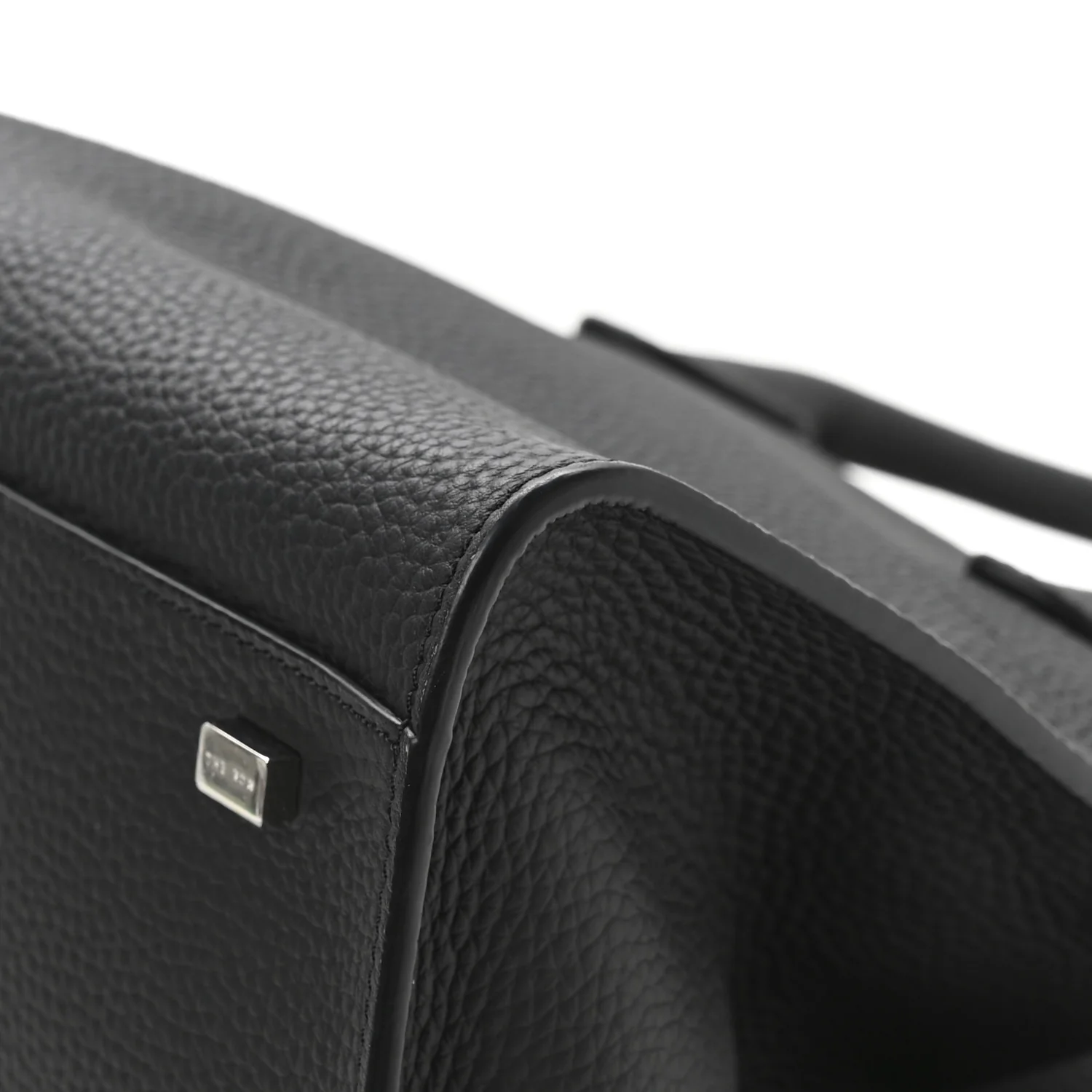 Grained Calfskin Soft Margaux 10 Bag Black
